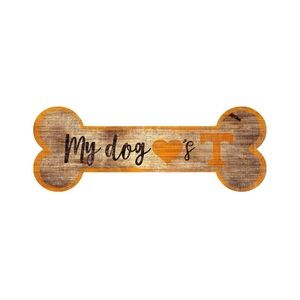Fan Creations Rustic Tennessee Volunteers Wood Dog Bone Sign